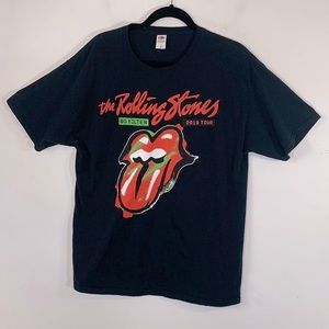 The Rolling Stones “No Filter 2019” Concert Tour Mens Size L Black Cotton Tee